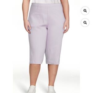 Just My Size Women’s Plus Lavender 2 Pocket Stretch Capris Size 0X NWT